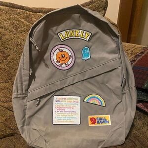 Fjallraven Gray Backpack with Patches New!